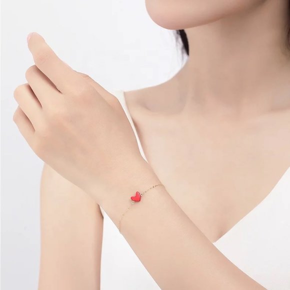 ๐HP๐Adorable 925 Heart Bracelet/Anklet - Picture 6 of 9
